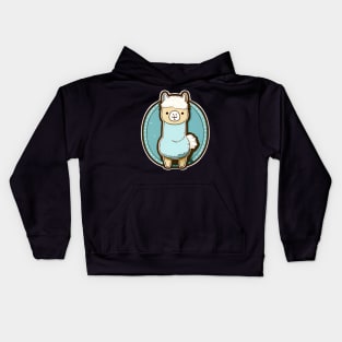 Cute smiley Llama Kids Hoodie